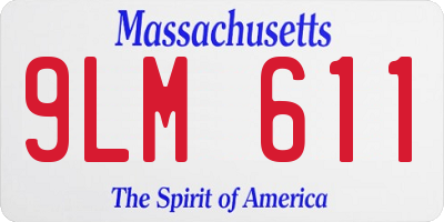 MA license plate 9LM611