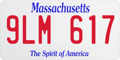 MA license plate 9LM617