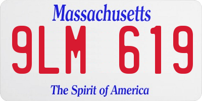 MA license plate 9LM619