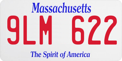 MA license plate 9LM622