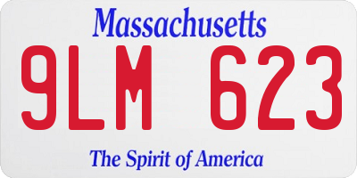 MA license plate 9LM623
