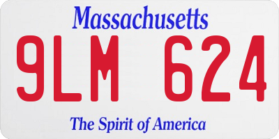 MA license plate 9LM624