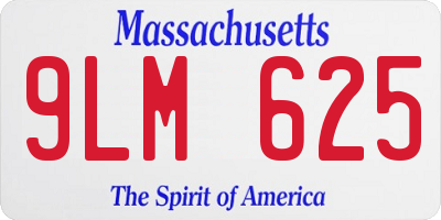 MA license plate 9LM625