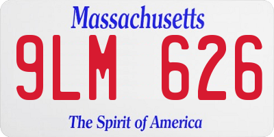 MA license plate 9LM626