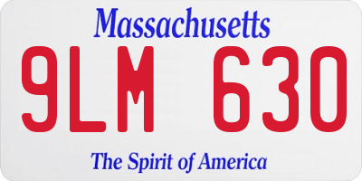 MA license plate 9LM630
