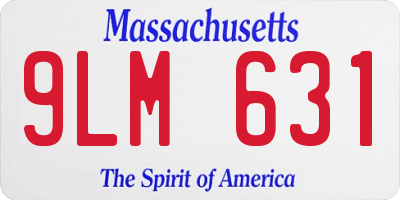 MA license plate 9LM631