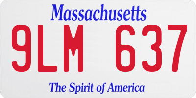 MA license plate 9LM637