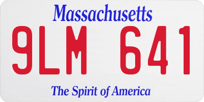 MA license plate 9LM641