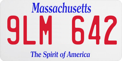 MA license plate 9LM642
