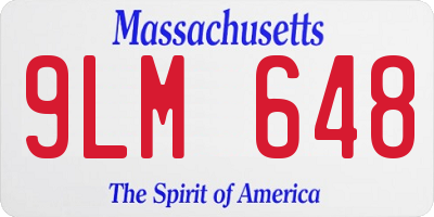 MA license plate 9LM648