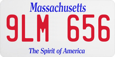 MA license plate 9LM656