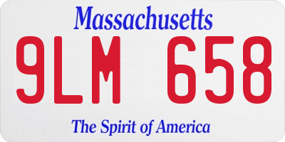 MA license plate 9LM658
