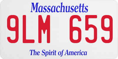 MA license plate 9LM659