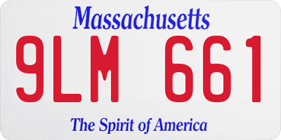 MA license plate 9LM661