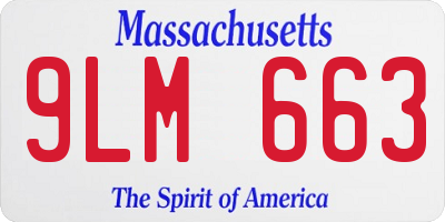 MA license plate 9LM663