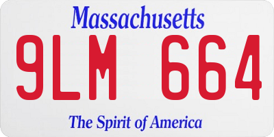 MA license plate 9LM664