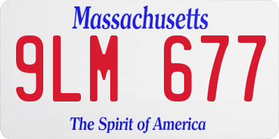 MA license plate 9LM677