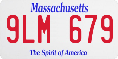 MA license plate 9LM679