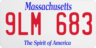 MA license plate 9LM683