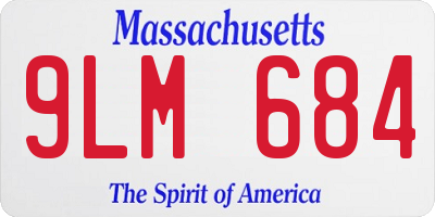 MA license plate 9LM684
