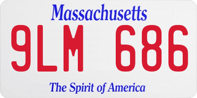 MA license plate 9LM686
