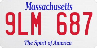 MA license plate 9LM687