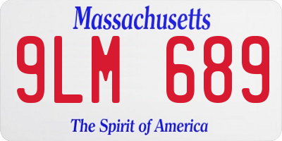 MA license plate 9LM689