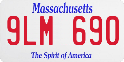 MA license plate 9LM690