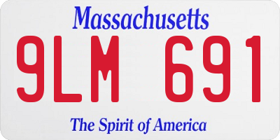 MA license plate 9LM691