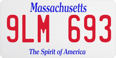 MA license plate 9LM693