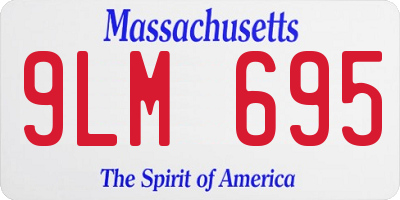 MA license plate 9LM695