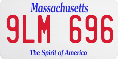 MA license plate 9LM696