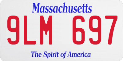MA license plate 9LM697