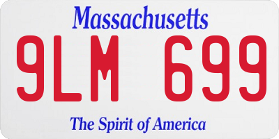 MA license plate 9LM699