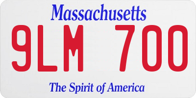 MA license plate 9LM700