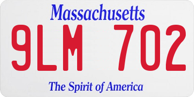 MA license plate 9LM702