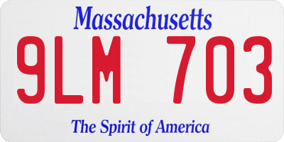 MA license plate 9LM703