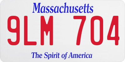 MA license plate 9LM704