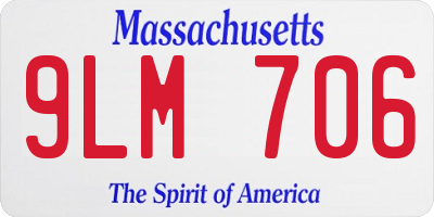 MA license plate 9LM706