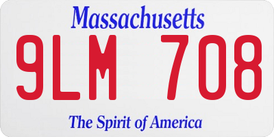 MA license plate 9LM708