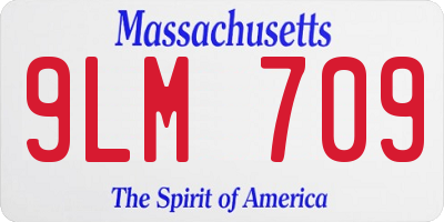 MA license plate 9LM709