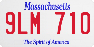 MA license plate 9LM710