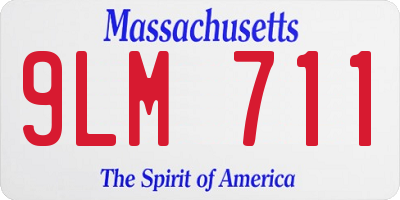 MA license plate 9LM711