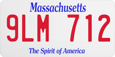 MA license plate 9LM712