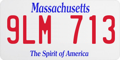 MA license plate 9LM713