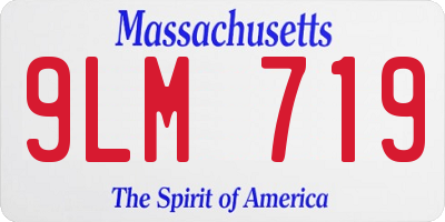 MA license plate 9LM719