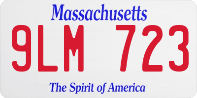 MA license plate 9LM723