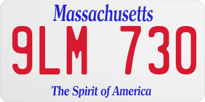 MA license plate 9LM730