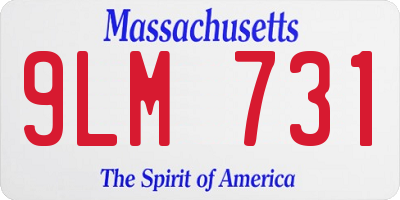 MA license plate 9LM731