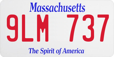 MA license plate 9LM737